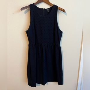 Jcrew womens black polkadot dress Large